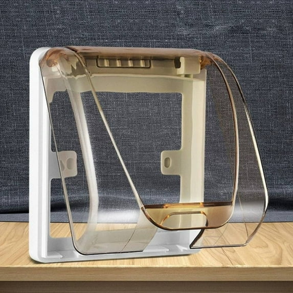 Bathroom Power Outlet Supplies Screw Installation Splash-Proof Box Wall-mounted Switch Protective Cover Socket Waterproof Box Electric Plug Cover Protection Socket COFFEE