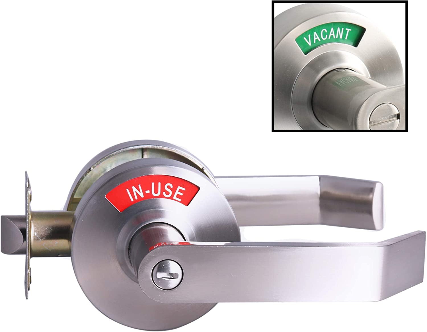 Bathroom Privacy Lever Lock with Large Indicator for Men Women Restroom ...