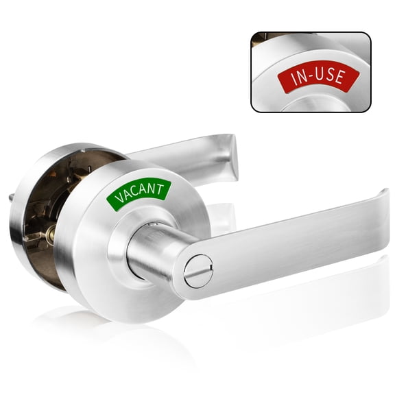 Bathroom Privacy Lever Lock with Large Indicator for Men Women Restroom Inuse or Vacant, ANSI Grade2 Commercial Grade, Perfect for Professional Office Buildings Apartment Airbnb Warehouse