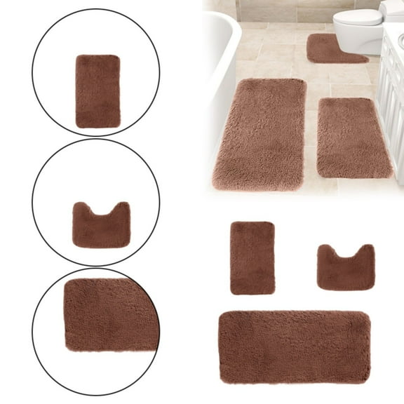Bathroom Products,3 Piece Bathroom Rug Set Toilet Bathroom Toilet Tub Floor Mat Nonslip Mat Carpet The And Rich Decorative To Your Bathroom Bringing A Charming And Comfortable Feeling To Your Fam