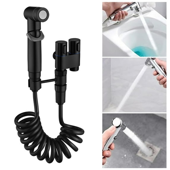 Bathroom Products,Bathroom Fresh Wall Mounted Faucet Spray Set Langgi Toilet Companion 1 In 2 Out Control Handheld Bidet Sprayer For Toilet Hand Held Bidet Sprayer For Toilet