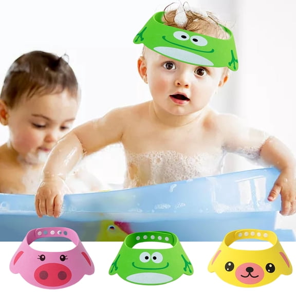 Bathroom Products,Cap Bathing Cap 3 Pcs Adjustable Visor Hat Shampoo Shower Bathing Cap For Toddler Baby Kids Children
