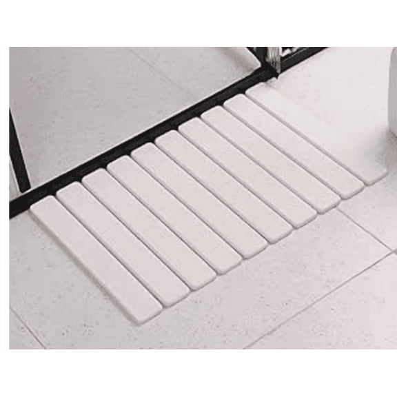 Bathroom Products,Mat Absorbent Stone Anti Diatomite Mat Anti Foldable For Bathtub Toilet 30 X 40 Cm White