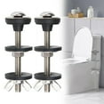 thumbnail image 1 of Bathroom Products Myvepuop 2Pcs Toilet Tank To Bowl Kit Heavy Duty Toilet Stainless and Rubber Washers Gaskets with Extra Long Nut Screw for Fastening Black, 1 of 8