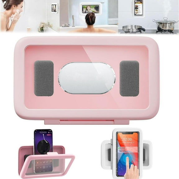 Bathroom Products Myvepuop Shower Phone Holder Phone Holder for Shower 480° Shower Phone Case Holder Bathroom Wall Phone Mount Stand Water Proof Anti Fog Case Phone,1* Waterproof Bracket
