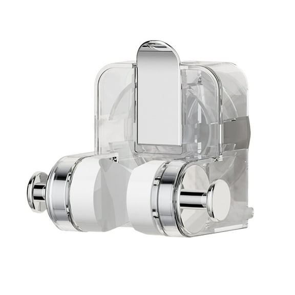Bathroom Products Shower Head Holder Wall Mount Integrated Suction Cup Rack Non Perforated Shower Fixture Adjustable Holder for Shower Head and Bathroom Use,7 cm×8.5 cm×7.6 cm,Light gray