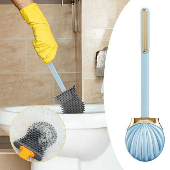 Bathroom Products,Silicone Toilet Brush Shell Bracket Set 360° No Dead Corner Toilet Brush Holder With Home Bathroom Accessories Bracket