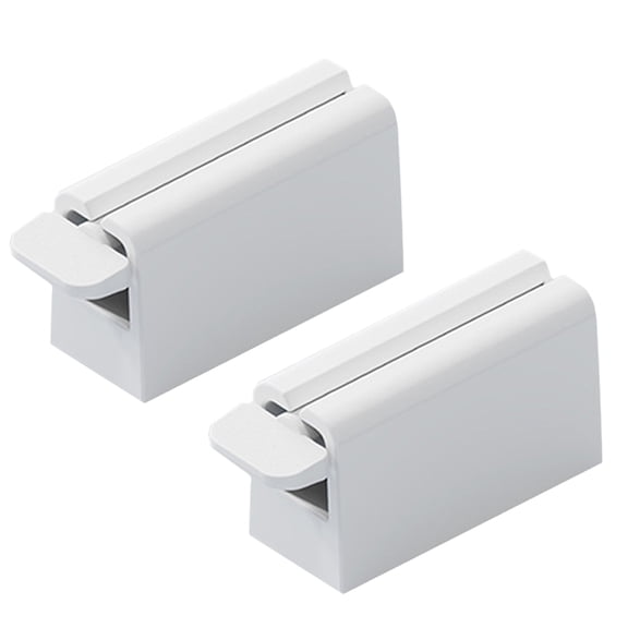 Homoyoyo Home Toothpaste Dispenser Wall Mount ABS Silicone White Space Saving