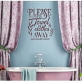 thumbnail image 1 of Bathroom Quotes Sticker Please Put Away Towels Wall Decor Bath Vinyl Decals 19.5x23-Inch Eggplant, 1 of 1
