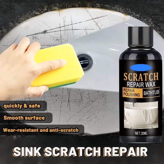 Bathroom Repair Wax Kit 30ml, Scratch Remover for Bathtub Toilet Sink, Multi-Surface Restoration for Home DIY Fast Application, Durable Protection Against Scuffs