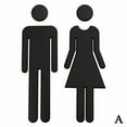 thumbnail image 1 of Bathroom Restroom Loo Woman&Man 3D Toilet Sign WC Sticker Door Plaque Hot V5D2, 1 of 9