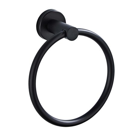 Bathroom Round Towel Holder Rings Bath Hand Towel Rings Circle Towel Holders Black