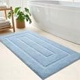 thumbnail image 1 of Bathroom Rug 24x48 Inch Soft Absorbent Microfiber Bathroom Runner Rug, Washable Bath Runners Rugs for Bathrooms Non Slip Bath Rugs for Shower Tub,Light Blue, 1 of 7