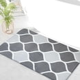 thumbnail image 1 of Bathroom Rug 32x20, Soft Absorbent Microfiber Bath Rug, Non-Slip Quick Dry Bath Carpet, Machine Washable Bathroom Accessories, Floor Décor Bathmat for Bathroom, Tub and Shower, Grey Wave Pattern, 1 of 6