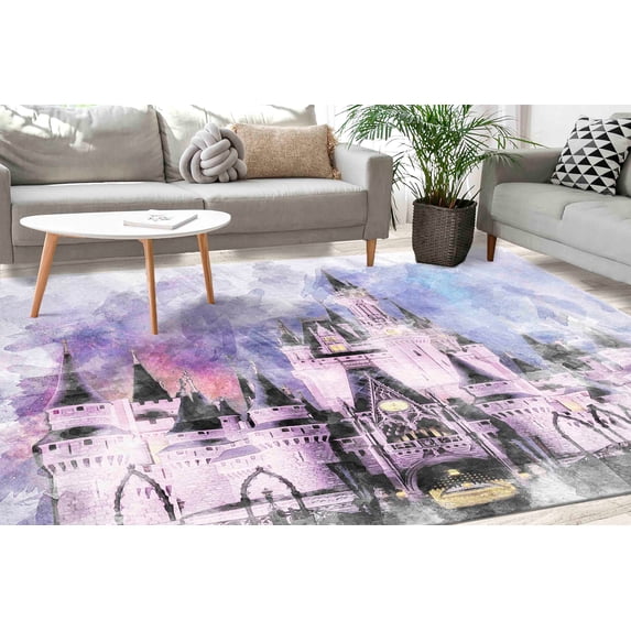 Bathroom Rug, Area Rugs, Dining Room Rugs, Thick Rug, Girl Room Rug, Modern Rug, Pink Rug, Purple Rug, Soft Rug, Girl Rugs, Custom Rug, 1.7'x2.3' - 50x70 cm