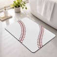 Bathroom Rug Baseball Sports Texture Diatomaceous Earth Bath Mat Non ...