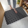thumbnail image 1 of Bathroom Rug Bath Mat, Geometric Pattern White Black Texture Front Door Mat Non Slip Absorbent Bath Rugs Low-Profile Floor Mats Kitchen Carpets for Bedroom Entrance Decor, 1 of 5