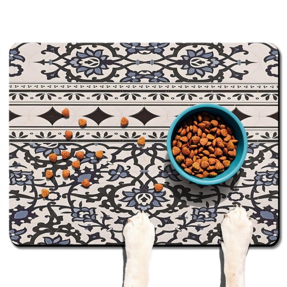 Bathroom Rug Bohemian Tribal Style Nordic Artistic Earthy Non-Slip Absorbent Quick Dry Waterproof Washable for Shower or Sink Floor