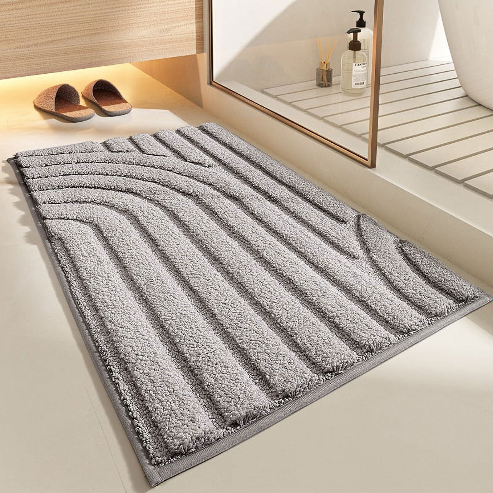Bathroom Rug, Extra Soft and Absorbent Microfiber Rugs, Non-Slip Plush Shaggy Bath Carpet ...