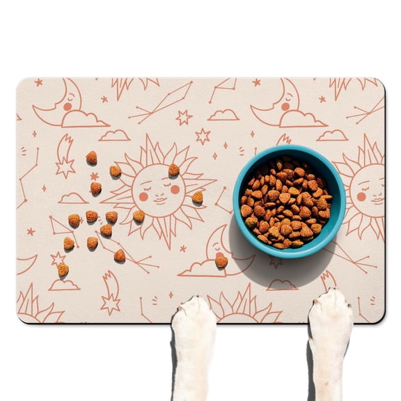 Bathroom Rug Goth Star Constellation Eclipse Moon Celestial Artistic Quick Dry Non-Slip Waterproof Washable for Shower Sink or Doorway