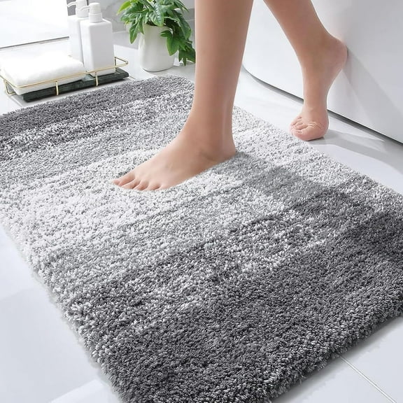 Bathroom Rug Mat 30x20, Extra Soft and Absorbent Microfiber Bathroom Rug, Rubber Backing, Quick Drying, Machine Washable Bathroom Mat for Bathroom Floors, Tubs and Showers, Home Decor Accessories