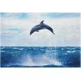 thumbnail image 1 of Bathroom Rug Mat Dolphin Bath Mat Super Soft Absorbent Plush Shaggy Bath Rugs Non Slip Quick Dry Bath Carpet for Bathroom Floor Tub Shower, 24x16 Inches Home Decor Gifts, 1 of 5