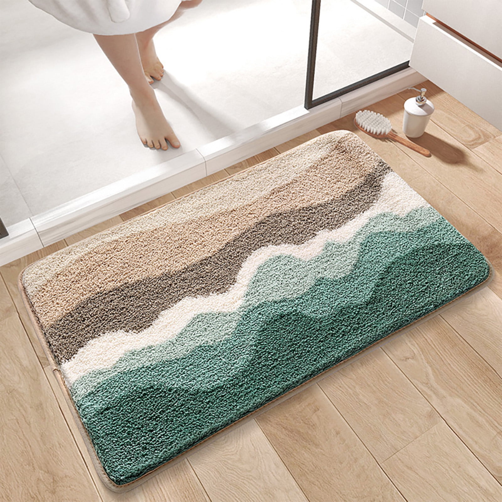 Cotton Fiber Non-Slip Bath Mats Bathroom Carpet, Super Absorbent Rugs  Bathtub Floor Mat Doormat For Shower Room Toilet 5 Sizes - AliExpress