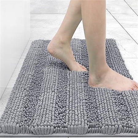 Bathroom Rug Mat Grey - 24" x 16"