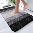 thumbnail image 1 of Bathroom Rug Mat, Non-Slip Bath Mat for Bathroom Floor, Quick Drying Soft Bath Rug, Machine Washable Bathroom Mat, 20 x 30 Inch,Black, 1 of 6