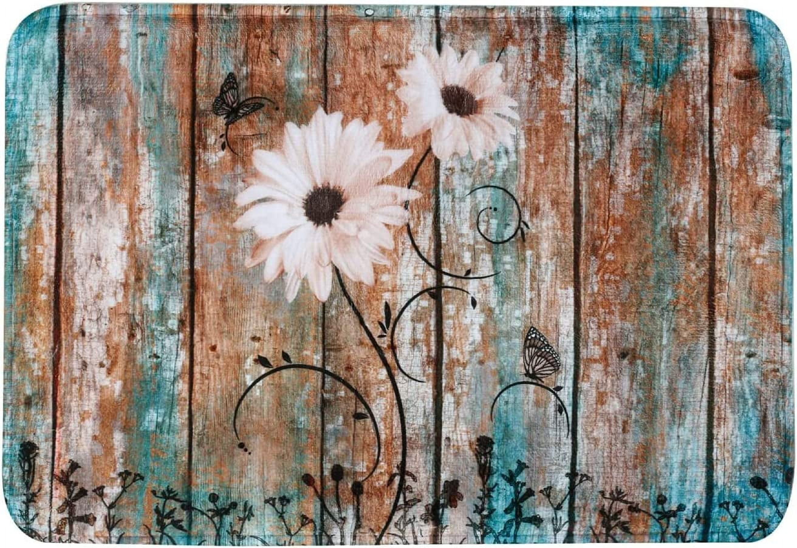 Bathroom Rug Mat, Rustic Bathroom Rug, Super Soft and Absorbent Shaggy