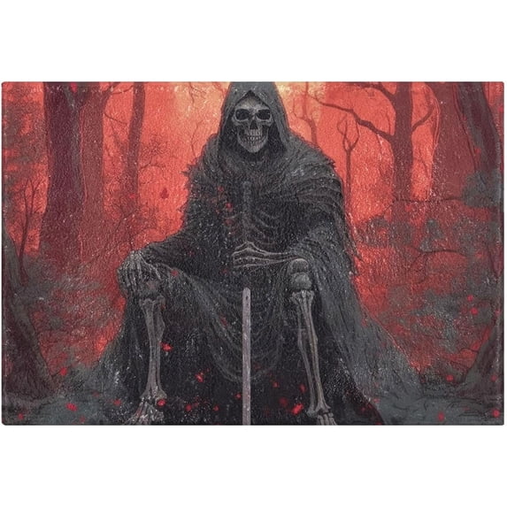 Bathroom Rug Mats Red Forest Skull Print, Bath Mats for Bathroom Non-Slip, Super Soft and Water Absorbent, Microfiber Bath Rugs, Bathroom Rugs for Bathroom Floor, Tub and Shower, 17.3"x13.4"