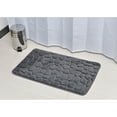 thumbnail image 1 of Bathroom Rug Memory Foam Mat 3D Pebble Dark Grey 32"L x 20"W, 1 of 7