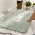 thumbnail image 1 of Bathroom Rug Microfiber 40x60x2cm Non Slip TPR Backing Machine Washable Absorbent Quick Dry Thick Soft Floor Mat for Shower Tub Sink Bedroom Home Decor Green Blue Gray, 1 of 5