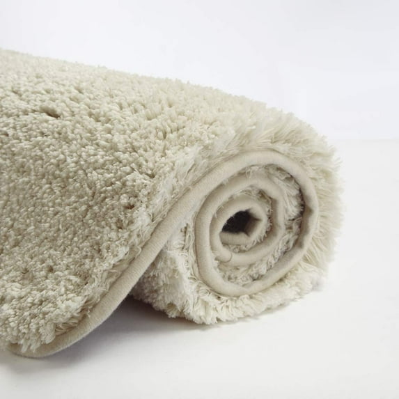 Bathroom Rug Non Slip Bath Mats for Bathroom (16 x 24, Light Tan) Water Absorbent Soft Microfiber Shaggy Bathroom Mat Machine Washable Bath Rug for Bathroom Thick Plush Rugs for Shower