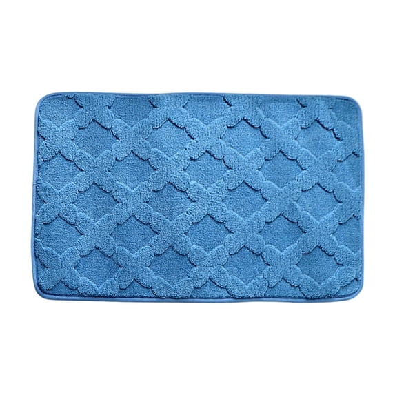 Bathroom Rug - Non-Slip Plush Small Bath Mat,Highly Absorbent & Ultra Soft Fluffy Floor Mat,Machine Washable for Shower and Tub Bedroom Kitchen Home Decor,23.62x15.75 Inch