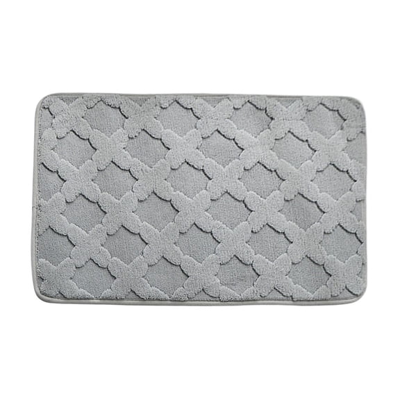 Bathroom Rug - Non-Slip Plush Small Bath Mat,Highly Absorbent & Ultra Soft Fluffy Floor Mat,Machine Washable for Shower and Tub Bedroom Kitchen Home Decor,23.62x15.75 Inch