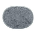 thumbnail image 1 of Bathroom Rug, Non-Slip Polyester Area Mat, 30x40cm Oval Floor Rug for Bedroom Living Room Easy to Clean, Gray, 1 of 4