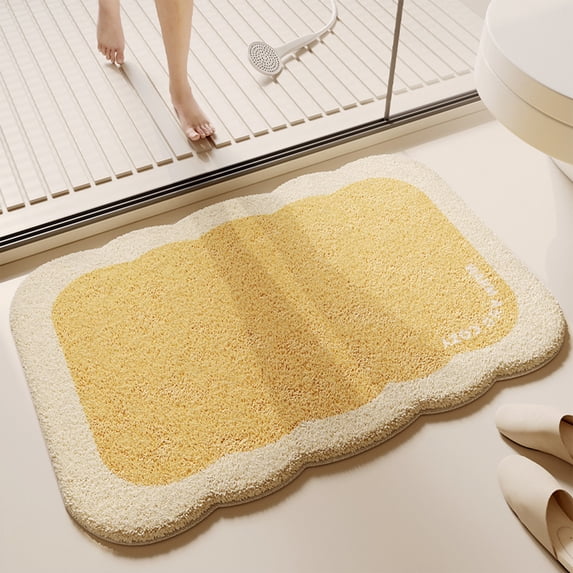 Bathroom Rug, Non Slip Shower Mat, Water Absorbent Fluffy Entrance Mat, Ultra Soft Shaggy Bath Mat for Home, Cloud-Like Comfort Bathroom Carpet