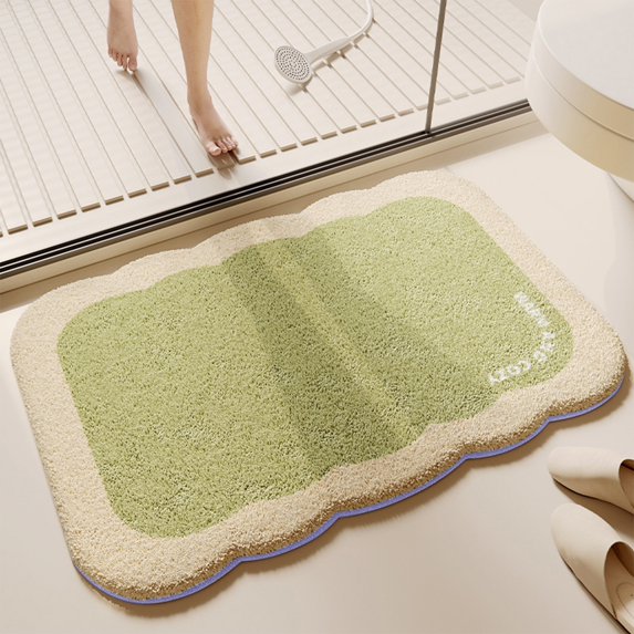 Bathroom Rug, Non Slip Shower Mat, Water Absorbent Fluffy Entrance Mat, Ultra Soft Shaggy Bath Mat for Home, Cloud-Like Comfort Bathroom Carpet