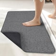 thumbnail image 1 of Bathroom Rug,Rubber Bath Mats for Bathroom,No Slip Bath Rugs,Machine Washable,Low Pile,Absorbent Dark Gray,20" x 32", 1 of 6