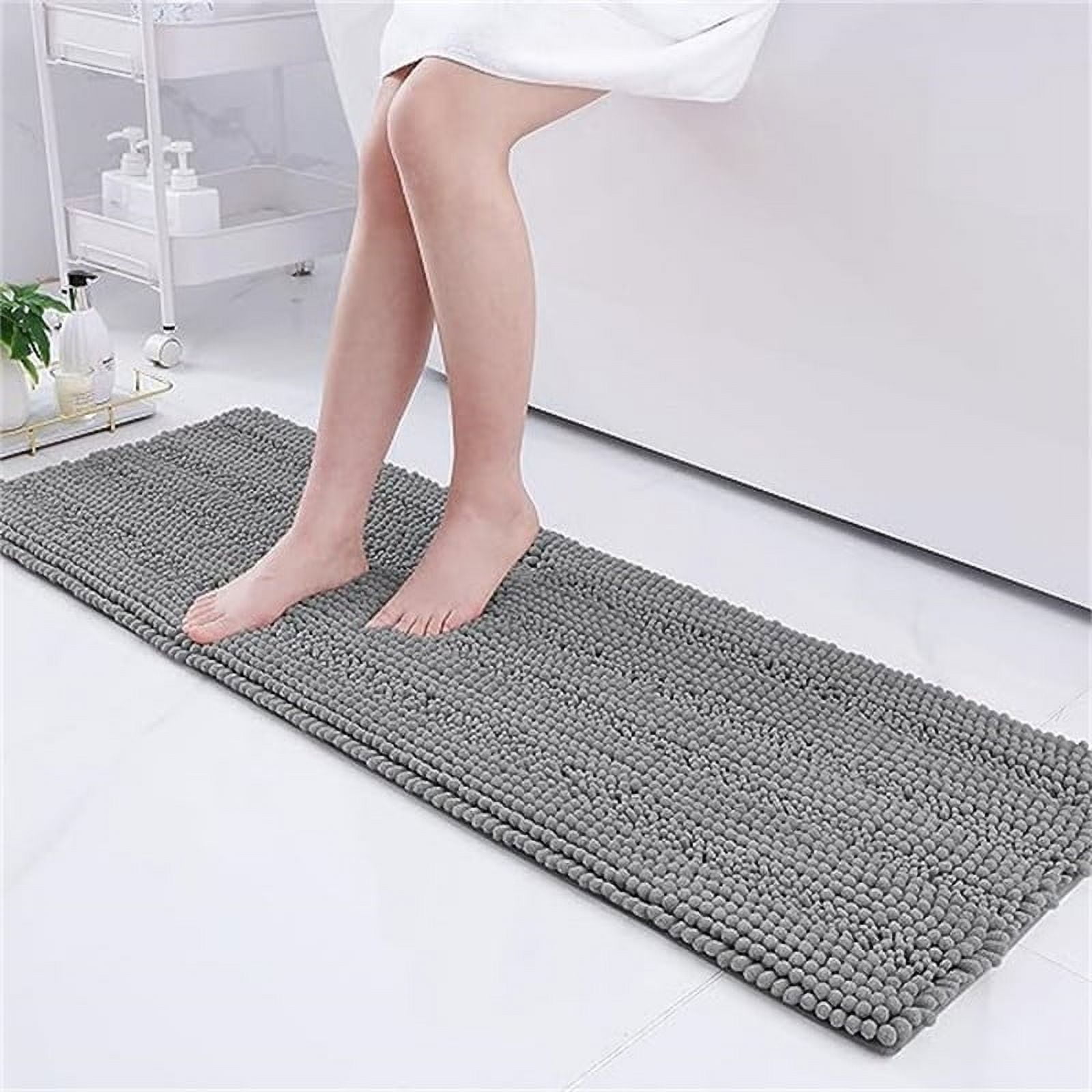 Bathroom Rug Runner Dark Gray - 60" x 24" - Walmart.com