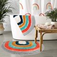 thumbnail image 1 of Bathroom Rug, Semicircle Rug, Rainbow Indoor Floor Mat, Non-Slip Semicircle Rug, Fluffy Rug, Soft Fluffy Rug, Living Room, Bedroom, Bathroom, Kitchen, Home Decor (24x16 inches), 1 of 4