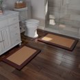 thumbnail image 1 of Bathroom Rug Set- 2-Piece Memory Foam Bath Mats in Chocolate Brown & Tan- Non-Slip Absorbent Runner for Shower, Tub, Sink or Kitchen by Somerset Home, 1 of 3
