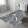 thumbnail image 1 of Bathroom Rug Set 3 Piece, Thick Plush Absorbent Non Slip Toilet Mats Soft Quick Dry Washable Comfort Support Floor Rugs for Bathroom Shower Tub Apartment Home, 1 of 6