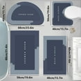 thumbnail image 1 of 4 Piece Bathroom Toilet Mat Set, Large Super Absorbent Washable Non Slip Rugs with Soft Quick Drying Plush, Complete Bath Mat Coverage for Home Hotel Shower Room, 1 of 6