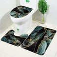 thumbnail image 1 of Bathroom Rug Set Coloured Marble Textured Bath Mat Flannel Non-Slip Foot Mat Toilet Cover Carpet Bathroom Decoration Accessories, 1 of 5