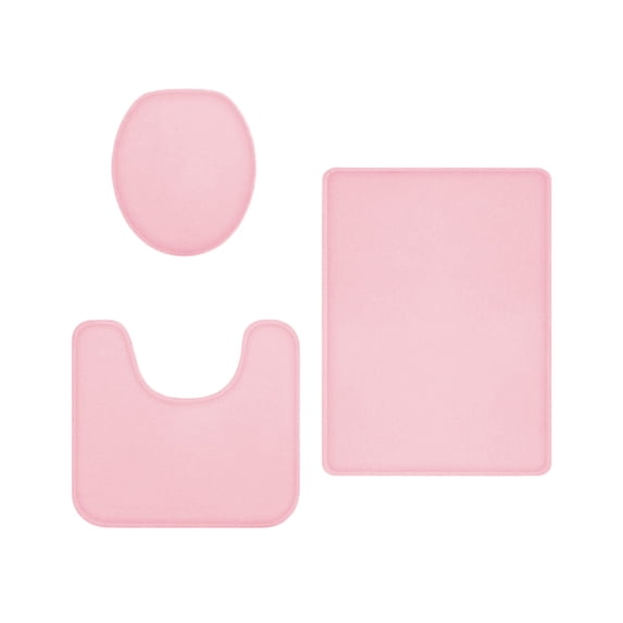 Bathroom Rug Set, Toilet Cover And Bath Mat Set, Non Slip Absorbent Bathroom Floor Mats, Quick Dry Soft Polyester Bathroom Mat Set For Toilet Lid U Shape Rug And Shower Area