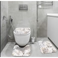 thumbnail image 1 of Bathroom Rug Set of 3, 3 Pieces Bath Mats Set for Bathroom, Marble Texture No Silp Washable Cover Floor Rug Decorations for Kitchen Bathroom Bedroom, 1 of 6