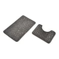 thumbnail image 1 of Bathroom Rug Set with Non-Slip Backing, 2-Piece Soft Absorbent Foam Bath Mat and Toilet Mat, Machine Washable, 40 x 60 cm and 40 x 50 cm, 1 of 2