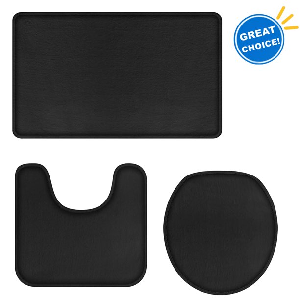 Bathroom Rug Sets 3 Piece, Extra Thick Memory Foam Bath Mat, Non Slip